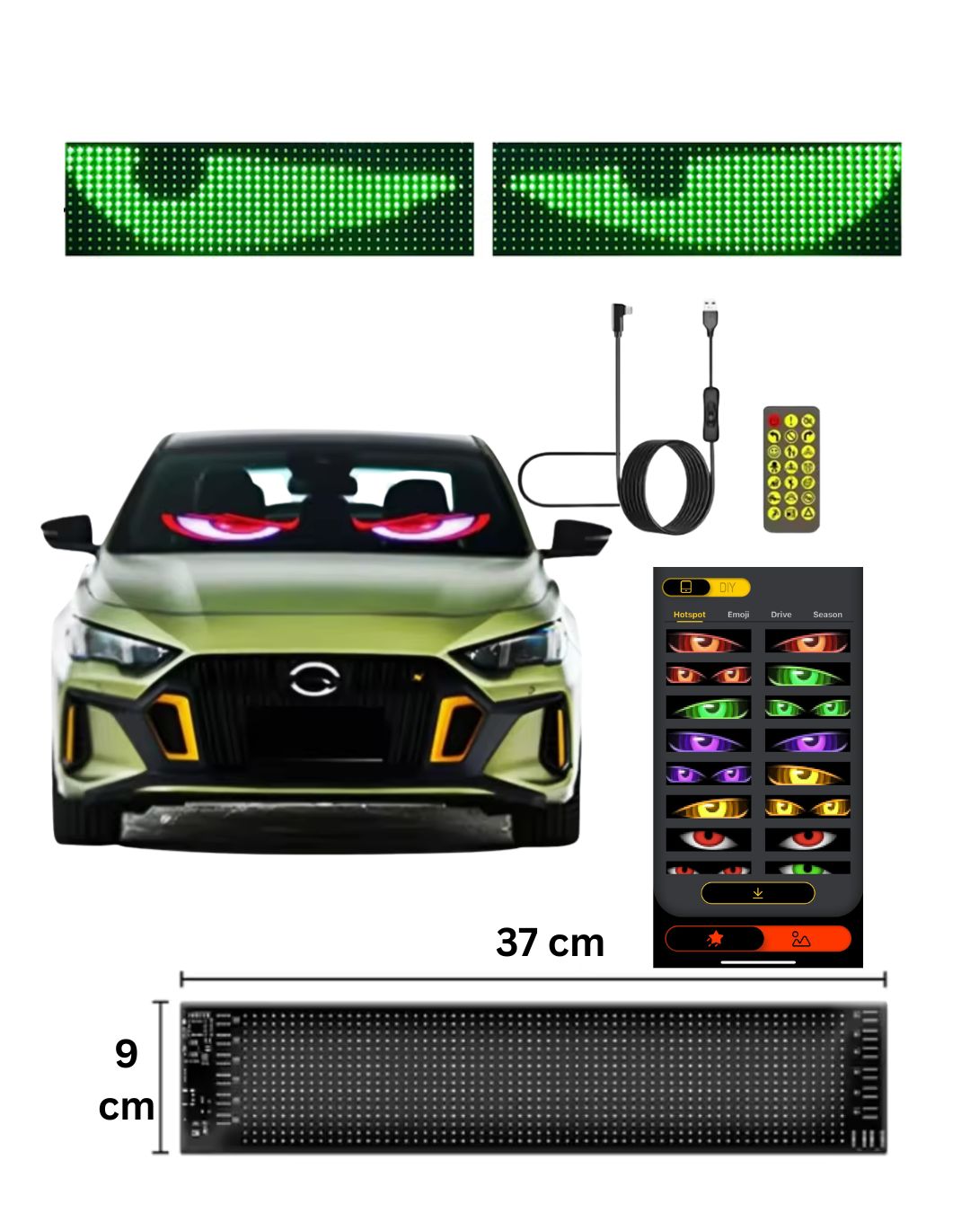 Pantalla LED Flexible ojos de Diablo