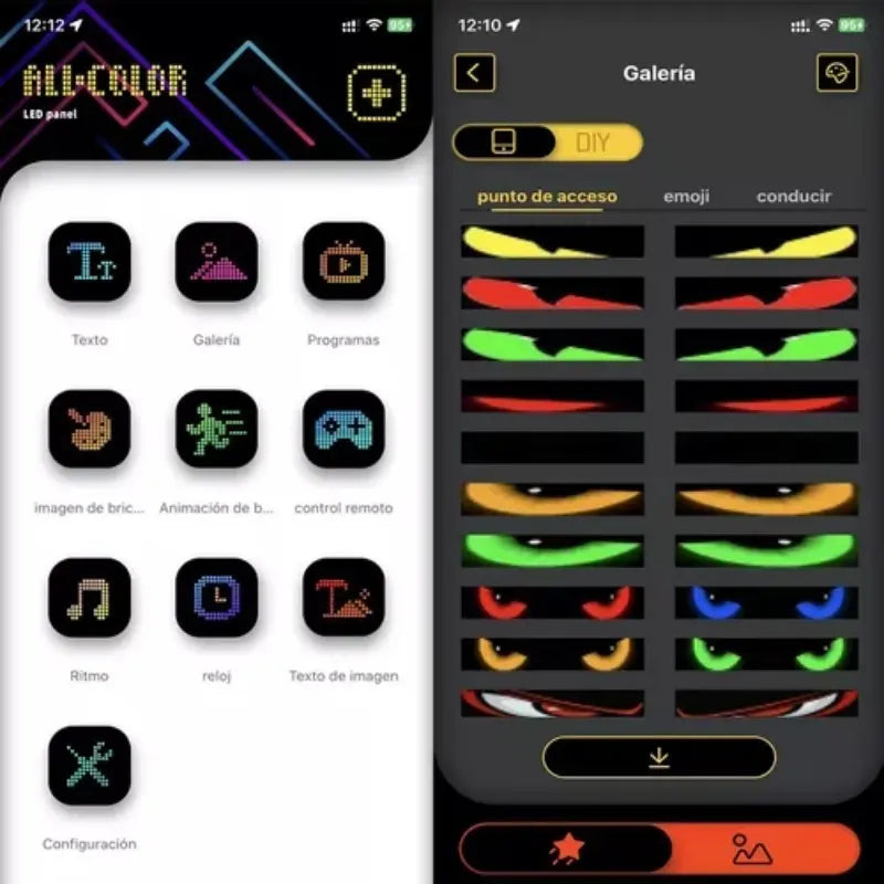 Pantalla LED Flexible ojos de Diablo